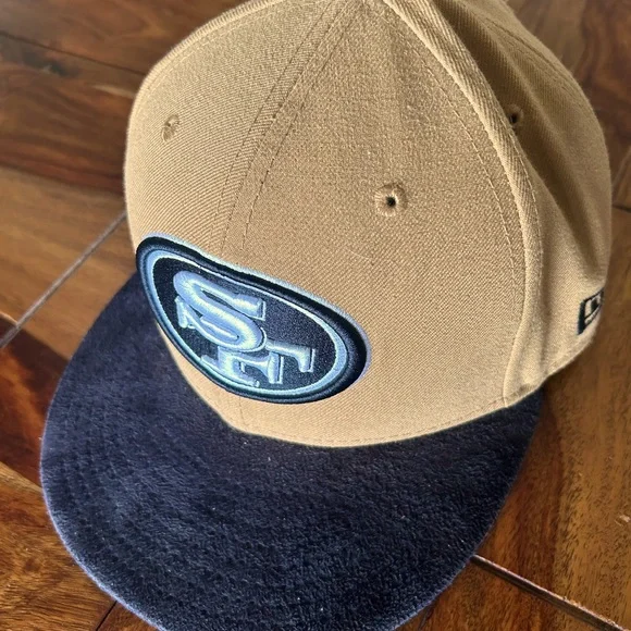 SAN FRANCISCO 49ERS 2-TONE COLOR PACK 59FIFTY FITTED HAT Tan/Black fitted 7 1/8 - Picture 1 of 5